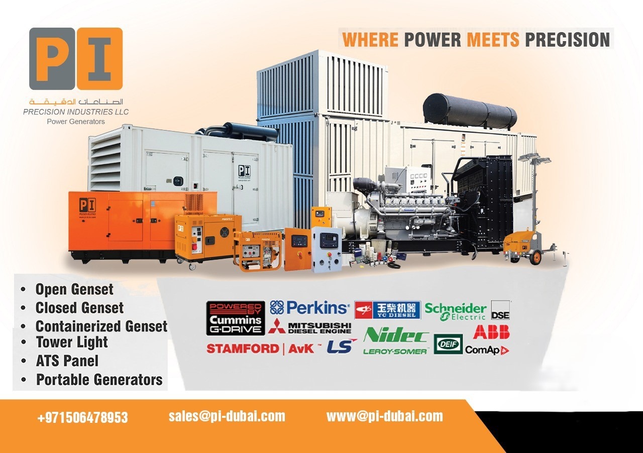Industrial diesel generator installation